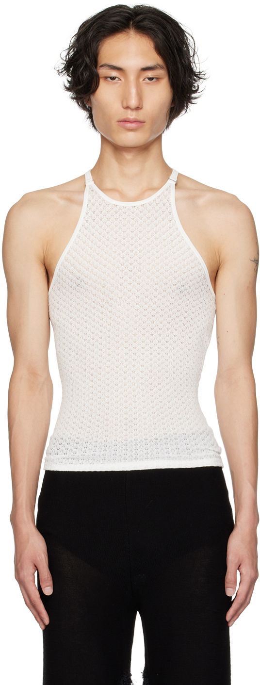 Linne Dion Lee Serpent Knitted Tank Top Vit | C7216P23