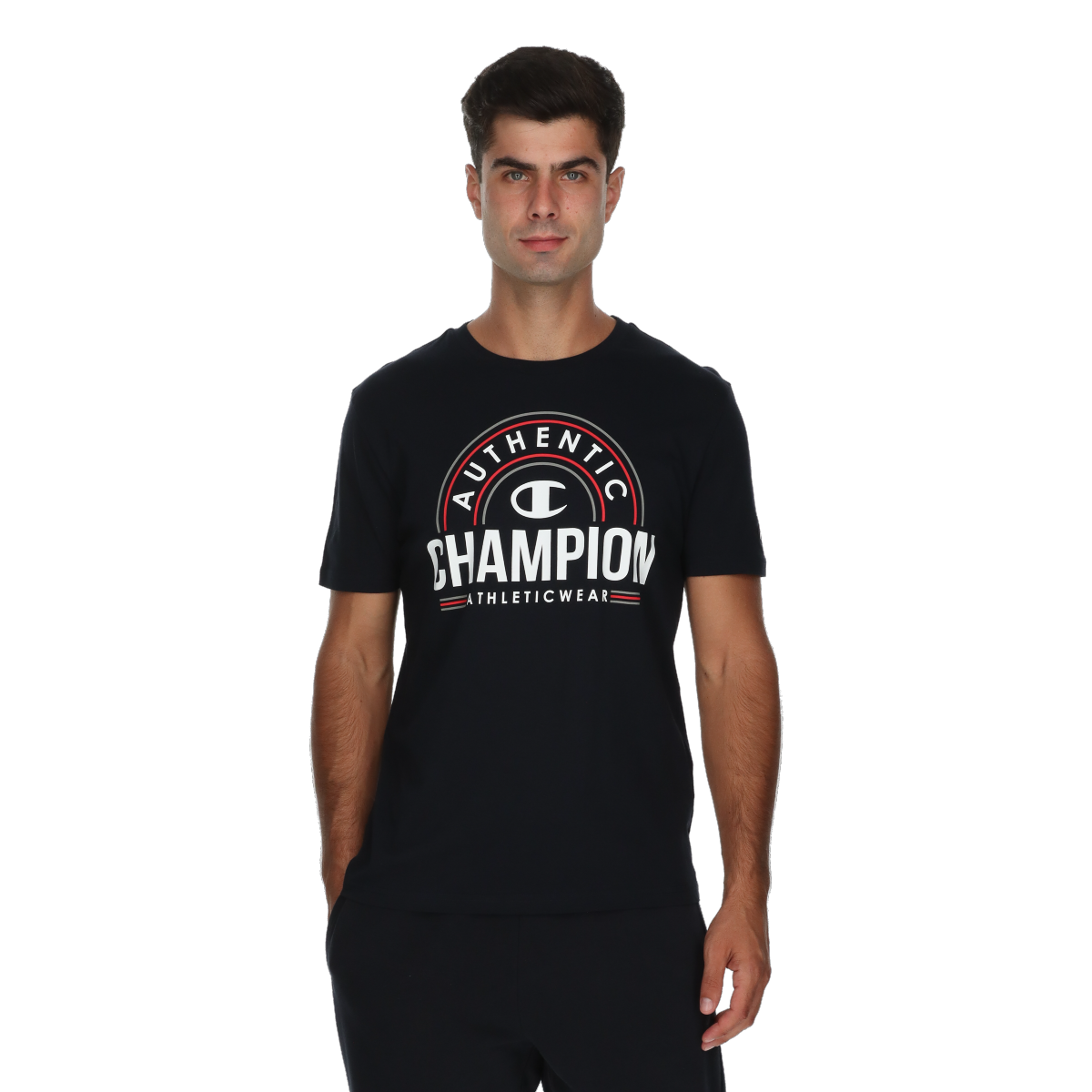 T-shirt Champion Authentic Crewneck Athleticwear T-Shirt Svart | 222088-BS501, 0