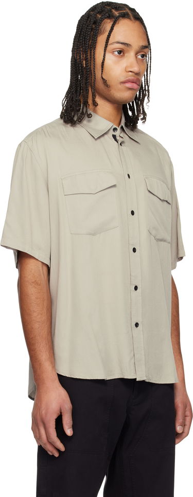 Skjorta rag & bone Rag & Bone Matthew Two-Pocket Short Sleeve Shirt Beige | MBW24HA011VSML, 1