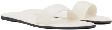 Klä The Row The Row Leather Beach Slides Vit | F1386-SPN60, 3