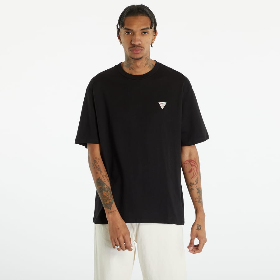 T-shirt GUESS Go Triangle Logo Tee Svart | M3GI71K9XF3-JBLK, 0