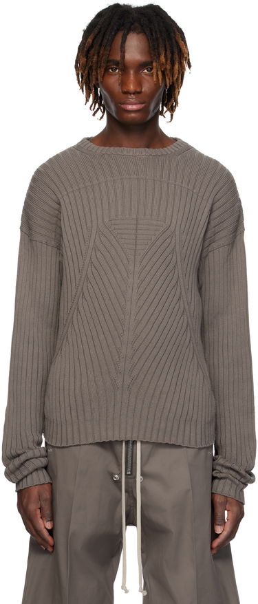 Sweater Rick Owens Rick Owens Hollywood Round Neck Sweater Grå | RU01E5664 KEC, 0