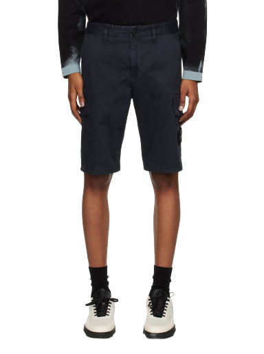 Shorts Stone Island Patch Mörkblå | 1015L1204