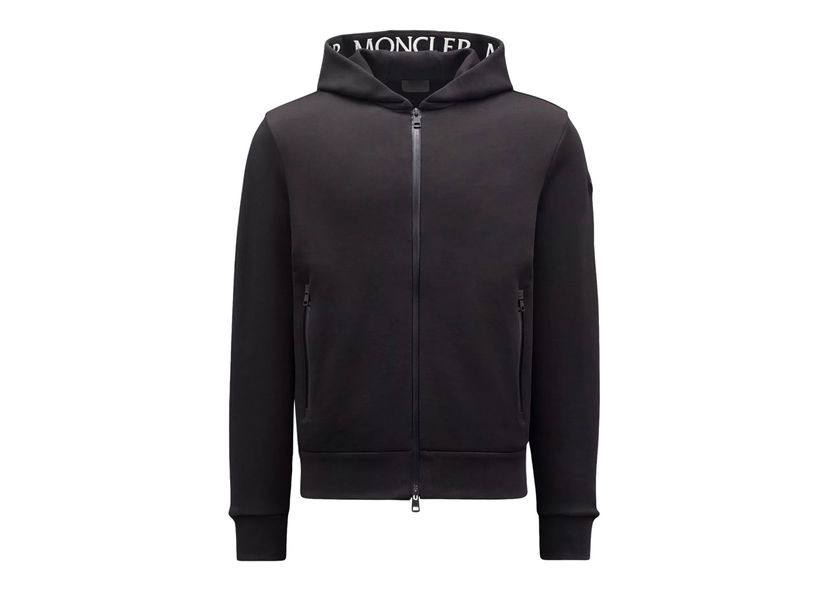 Sweatshirt Moncler Logo Hoodie Svart | H20918G00035V8183999