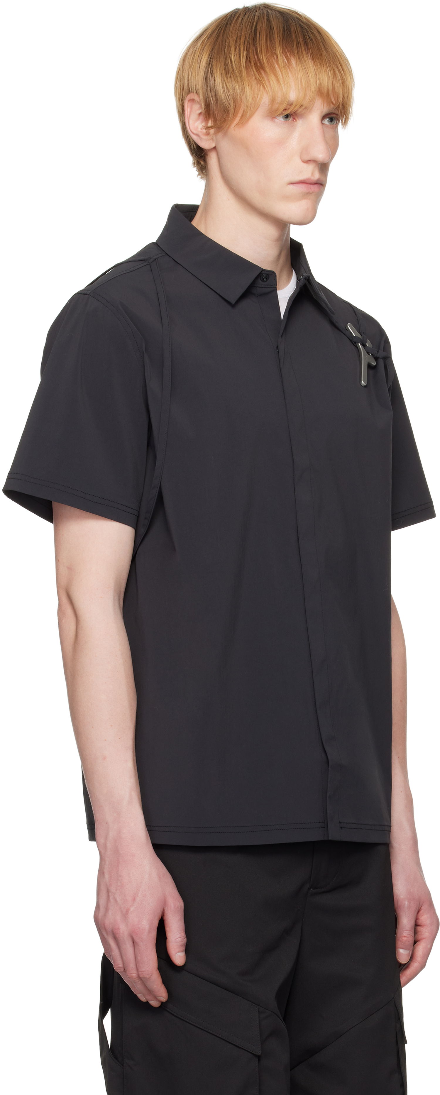 Skjorta HELIOT EMIL Heliot Emil Purulence Technical Shirt Svart | SS25_M_05_042_BLK01_CO, 1