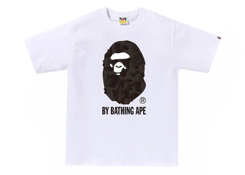 T-shirt BAPE BAPE Ink Camo Ape Head Tee White Vit | 1K30-110-305