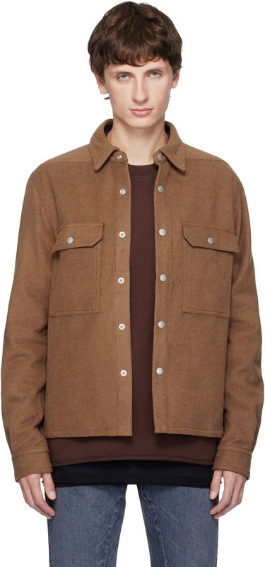 Jacka Rick Owens DRKSHDW Concordians Cropped Overshirt Brun | DL02E2299 CFRTJP, 0