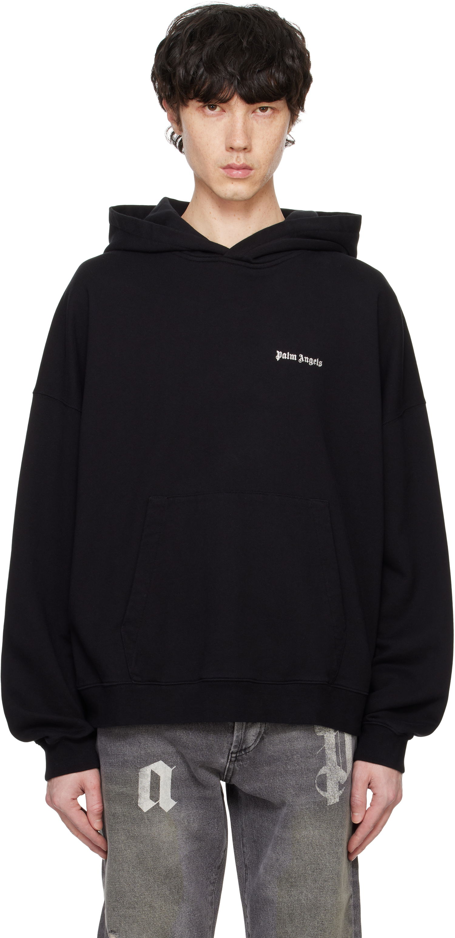 Sweatshirt Palm Angels Hoodie Svart | PMBB153C99FLE0021003, 0