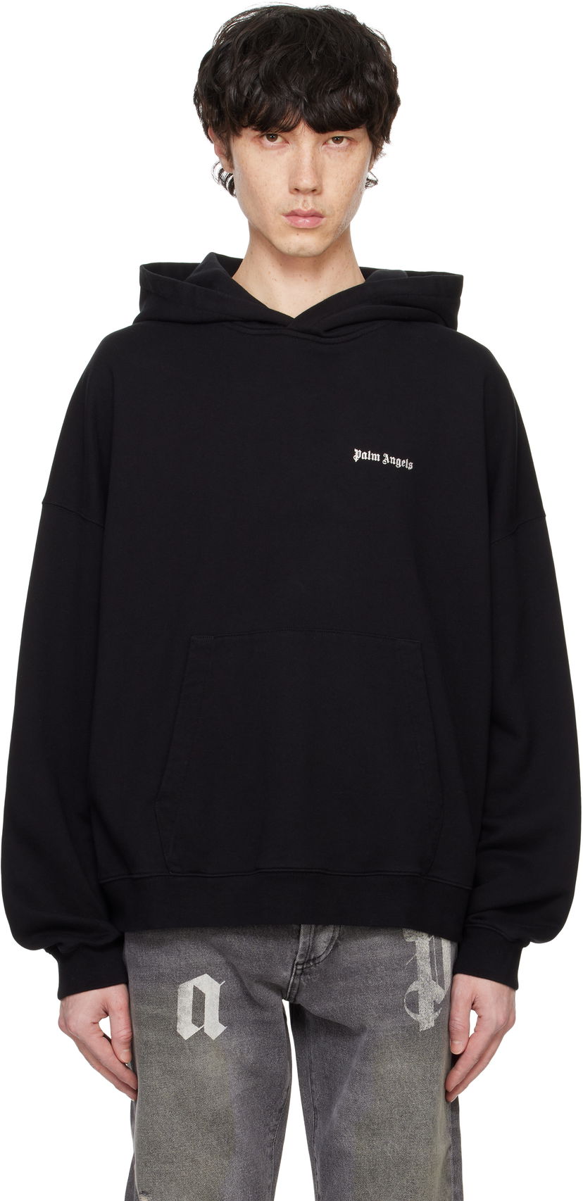 Sweatshirt Palm Angels Hoodie Svart | PMBB153C99FLE0021003