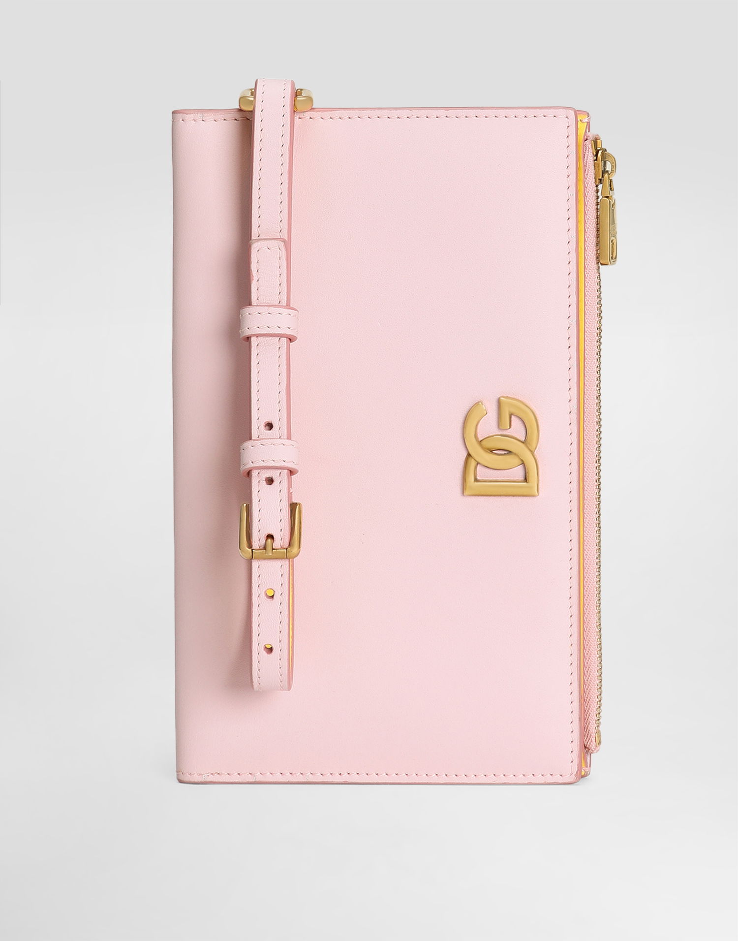 Plånbok Dolce & Gabbana Dolce & Gabbana Calfskin Passport Holder with DG Logo Rosa | BI3336A9M758B407, 1