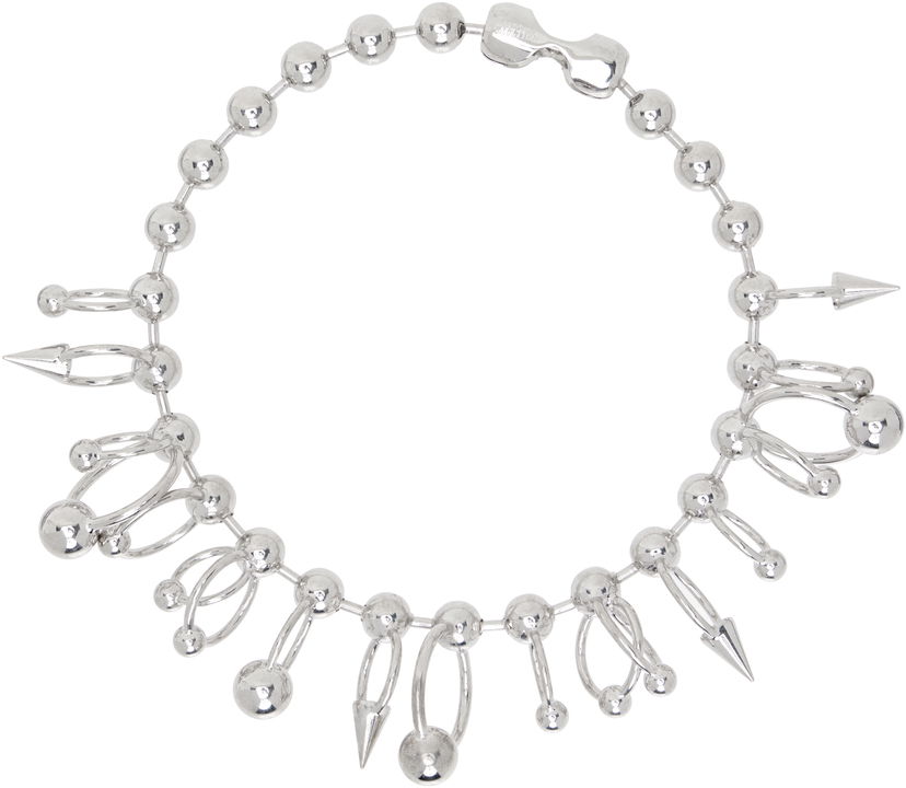 Armband Jean Paul Gaultier Jean Paul Gaultier 'The Ball' Silver-Tone Ball Chain Necklace Metallisk | 24/25-U-CO013-X053-91