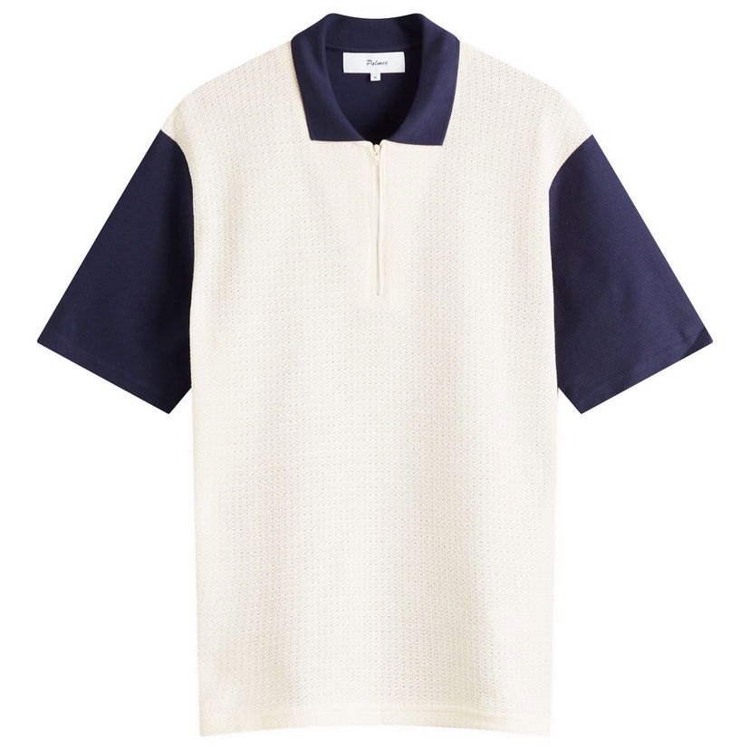 Polotröja Palmes Palmes Textured Zip Polo Vit | P10-0046-660