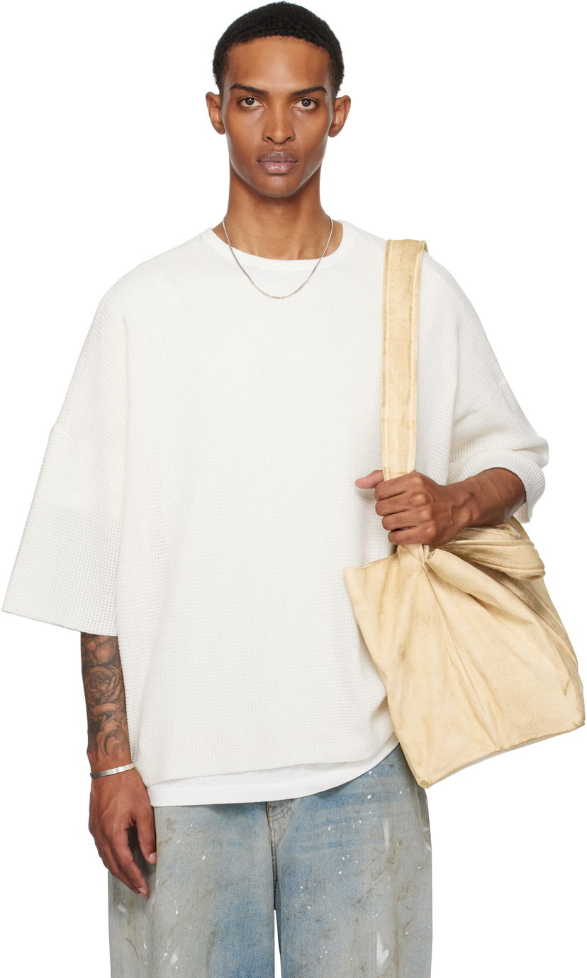 T-shirt Fear of God Fear of God ESSENTIALS Waffle Short Sleeve T-Shirt Vit | 192SP256154F