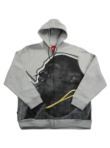 Sweatshirt Jordan Icon Face Hoodie Jacket Grey Grå | 252839-050