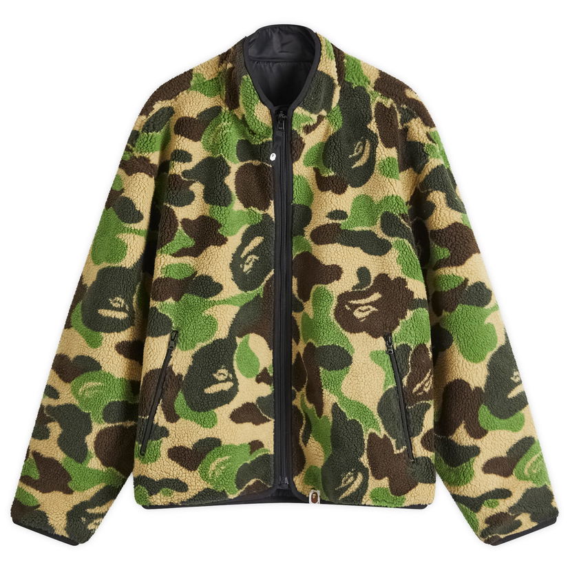 Jacka BAPE Reversible Camo Boa Jacket Grön | 001LJK801010M-GRN
