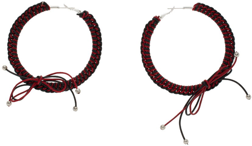 Örhängen Chopova Lowena Chopova Lowena Nimbus XL Hoop Earrings Röd | 6508