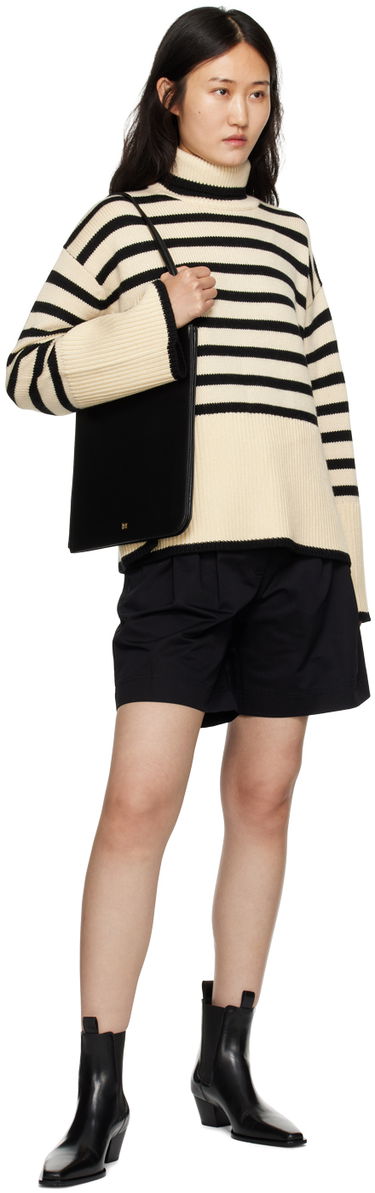 Sweater TOTEME Signature Stripe Turtleneck Sweater Beige | 212-562-758, 3