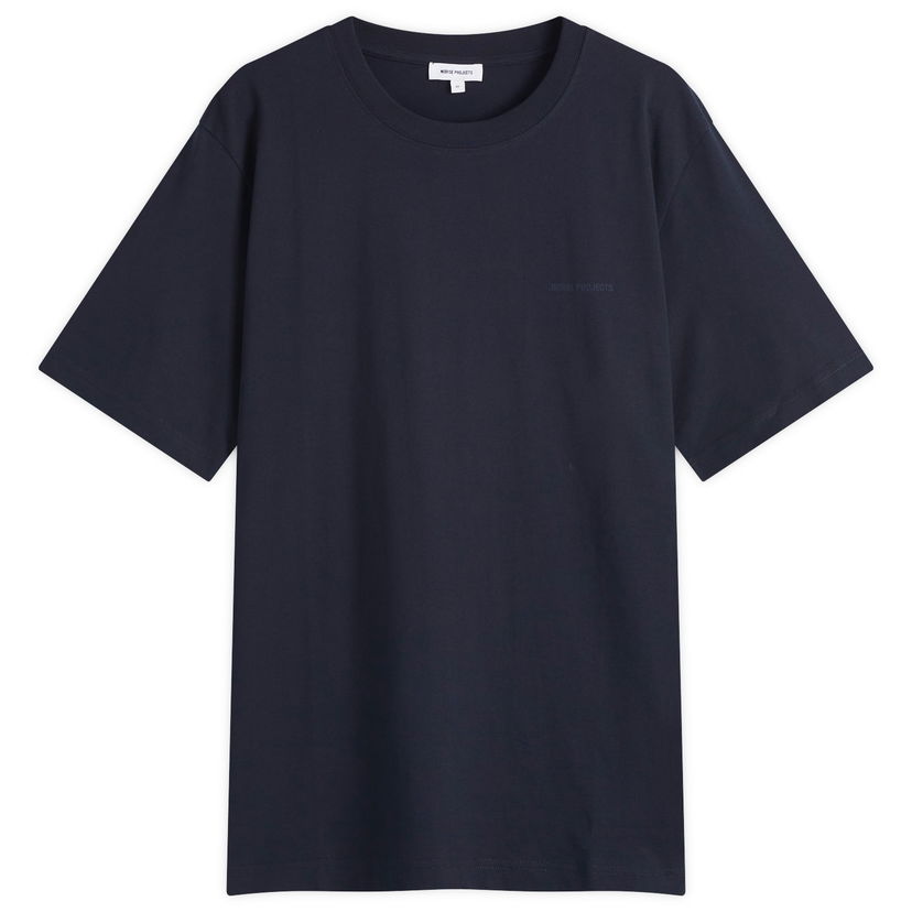 T-shirt NORSE PROJECTS Johannes Logo Print T-Shirt, Size Large Mörkblå | N01-0684-7004
