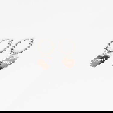 Örhängen GUESS Huggie Earrings with Heart Charm EST.1981 and Crystal Metallisk | JUBE03145JWRH-SILVER, 1