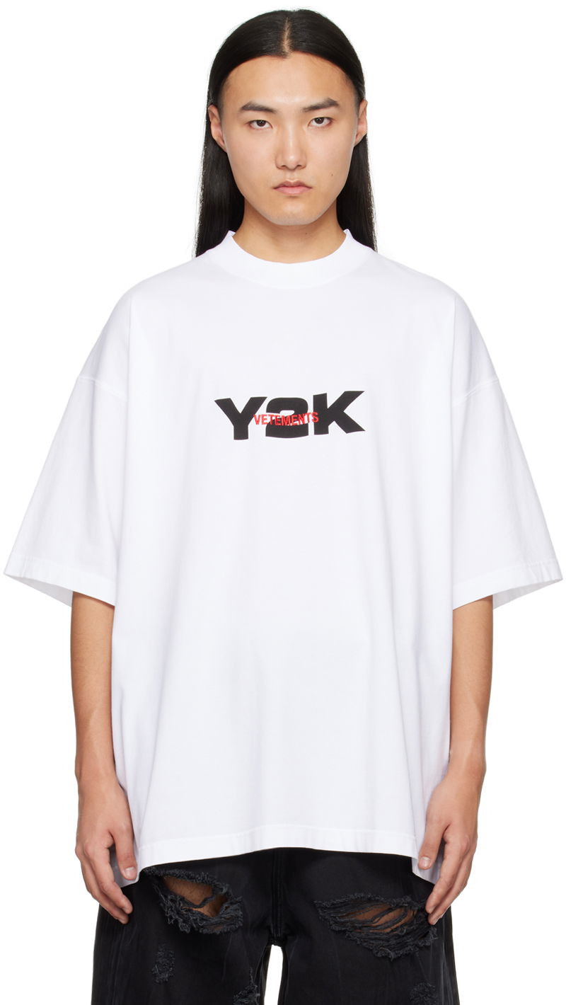 T-shirt VETEMENTS 'Y2K' T-Shirt Vit | UE64TR250W