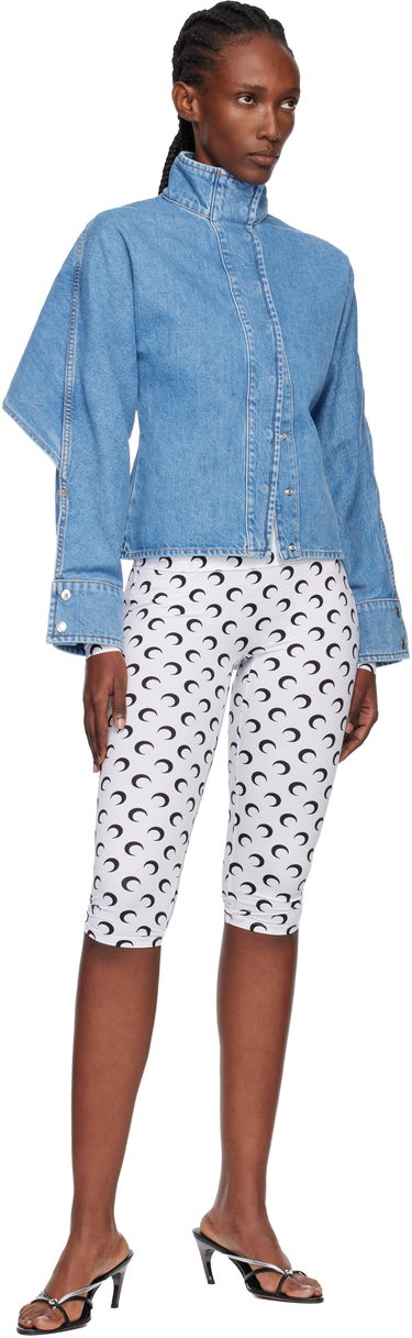 Jacka Marine Serre Moon Laser Wash Long Sleeve Denim Jacket Blå | WSI033ACDEN0002, 3