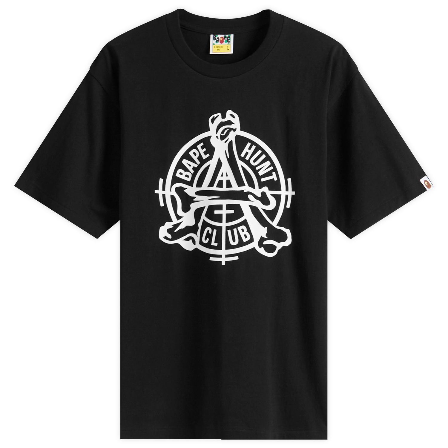 T-shirt BAPE Bathing Ape Hunt Club Tee Small Svart | 001TEL801053M-BLK, 0