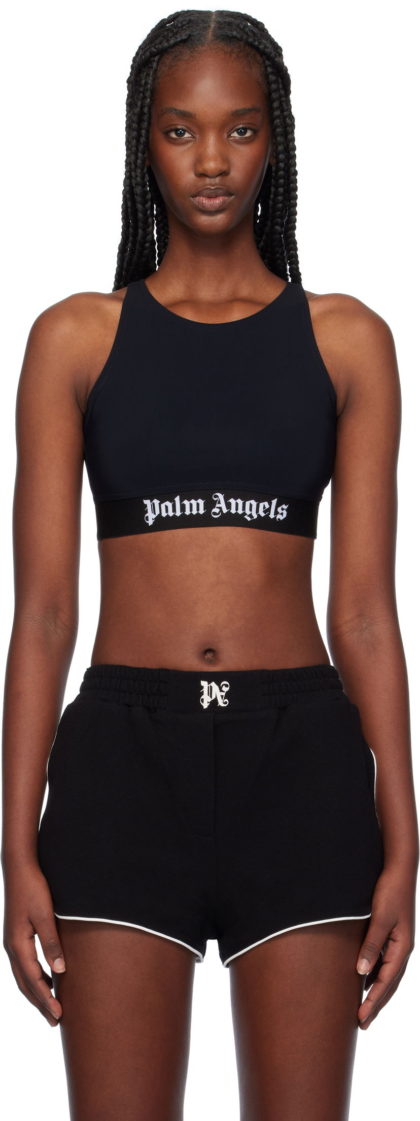 Linne Palm Angels Classic Logo Sport Top Svart | PWVO024C99FAB0011001