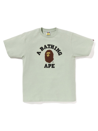 T-shirt BAPE Pigment College Tee Grön | 1J30-110-021
