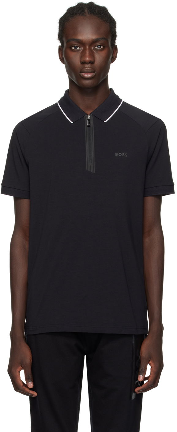 Polotröja BOSS Slim-Fit Polo Svart | 50505800