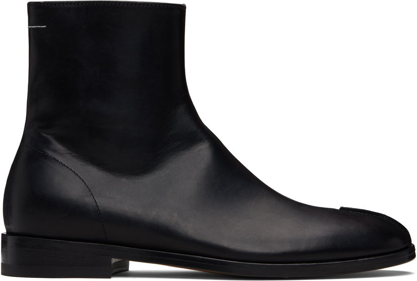 Sneakers och skor Maison Margiela MM6 Maison Margiela Shiny Vegetable Tanned Leather Trunk Boots Svart | S59WU0262 P5000