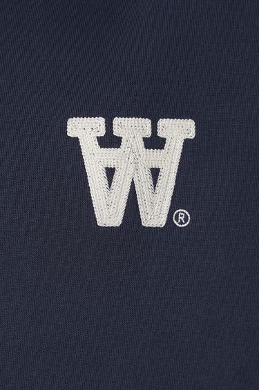 Sweatshirt WOOD WOOD Wood Wood Cass AA Moss Embroidery Hoodie Mörkblå | 10285606.2424, 5