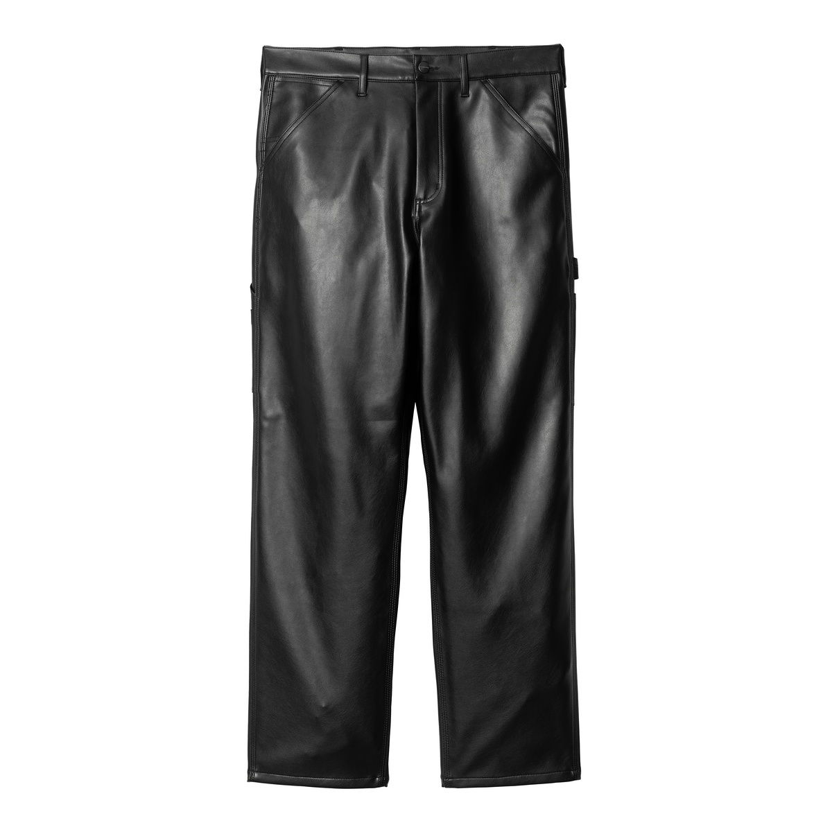 Cargo byxor Carhartt WIP Single Knee Leather Pants Svart | I034446_6, 1