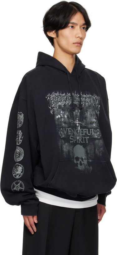 Sweatshirt VETEMENTS Vetements Cradle of Filth 'Vengeful Spirit' Oversized Hoodie Svart | UCF76HD650M, 1