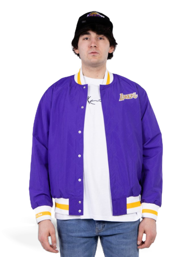 Jacka Mitchell & Ness 75th Anniversary Warm Up Jacket Los Angeles Lakers Purpur | OJBF1201-LALYYPPPDKPR