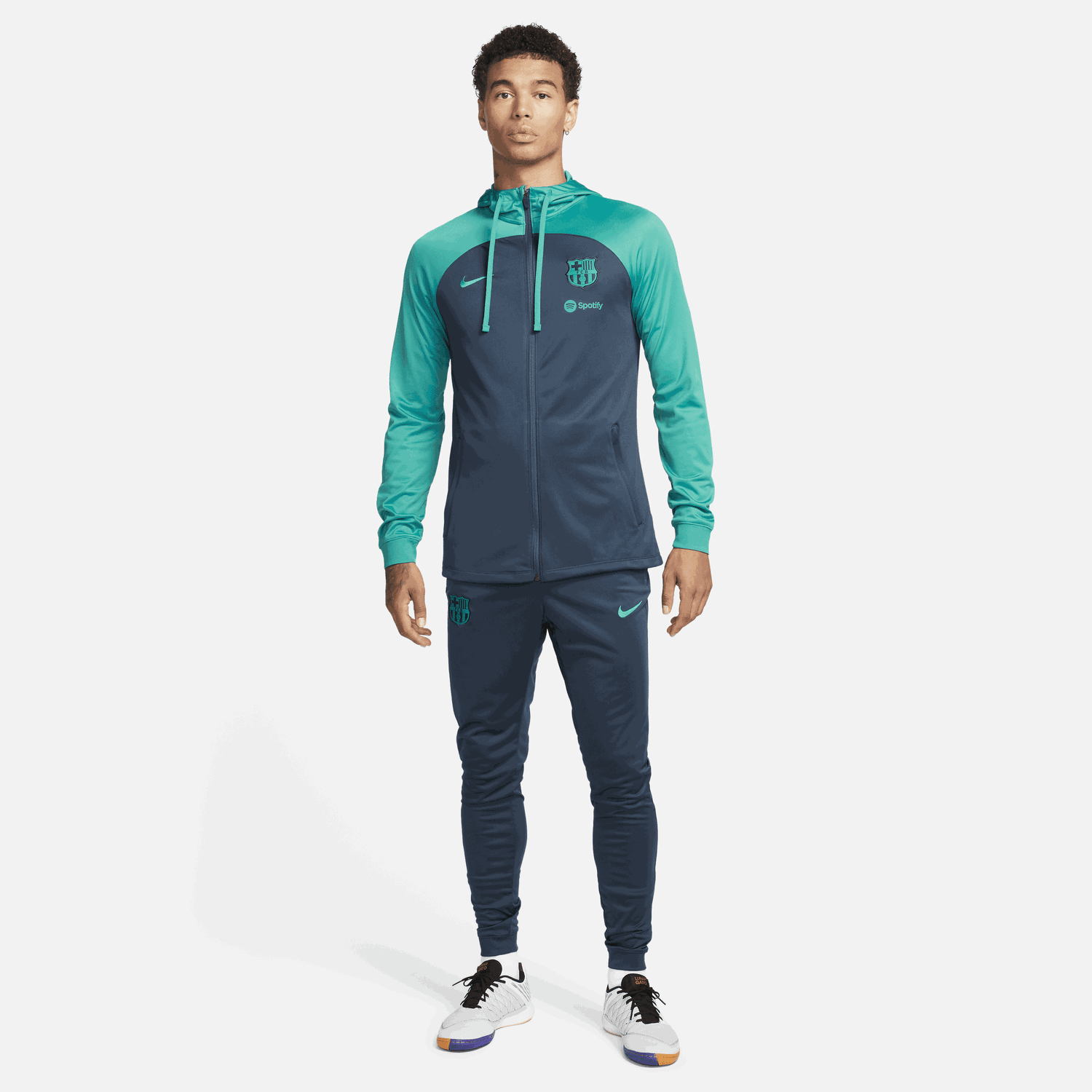 Träningsbyxor Nike Dri-FIT F.C. Barcelona Strike Football Hooded Knit Tracksuit Mörkblå | FD4134-438, 0
