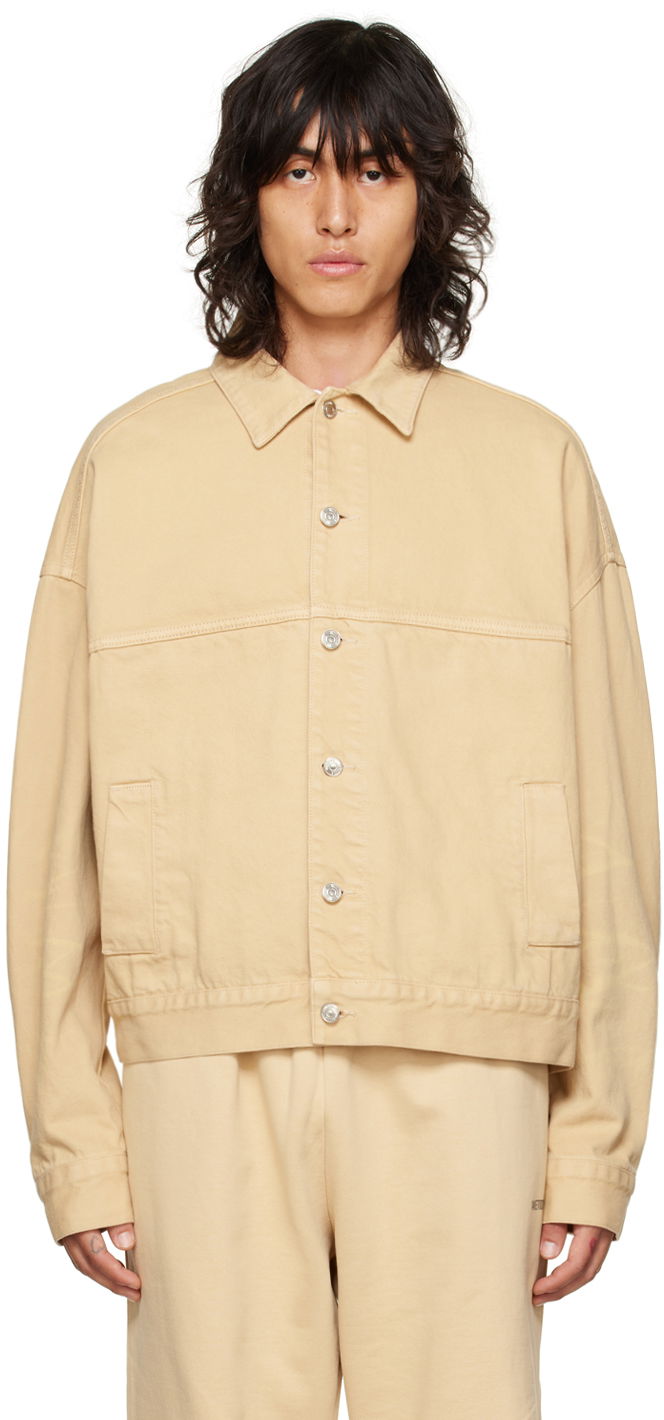 Jacka We11done We11done Trucker Denim Jacket Beige | WD-DJ3-22-376-U-BG