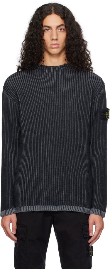Sweater Stone Island Vanisé Full Rib RWS Wool Sweater by Stone Island Svart | 8115532C1, 0