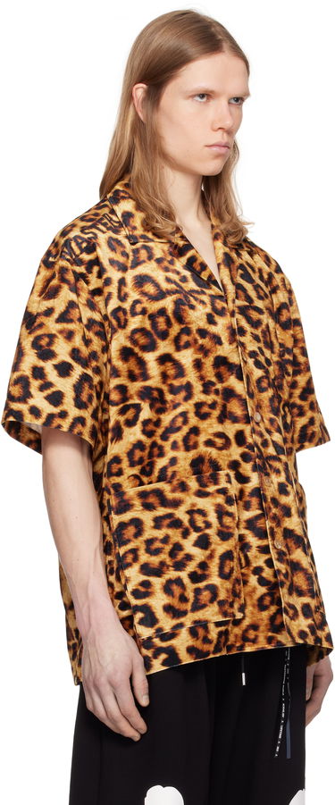 Skjorta Mastermind WORLD Mastermind World Leopard Short Sleeve Shirt Brun | MW25S14-SH015-600, 1