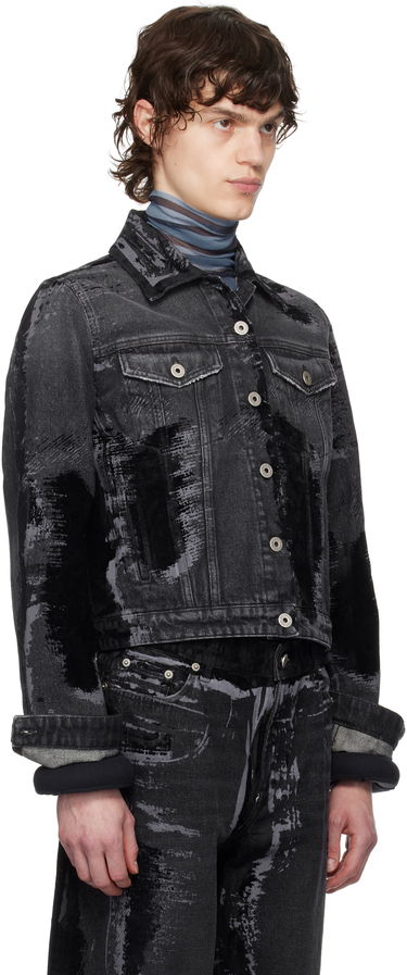 Bomberjacka Jean Paul Gaultier Jean Paul Gaultier 'The Flocked' Denim Jacket Svart | 25/33-F-VE094-D016-06, 1