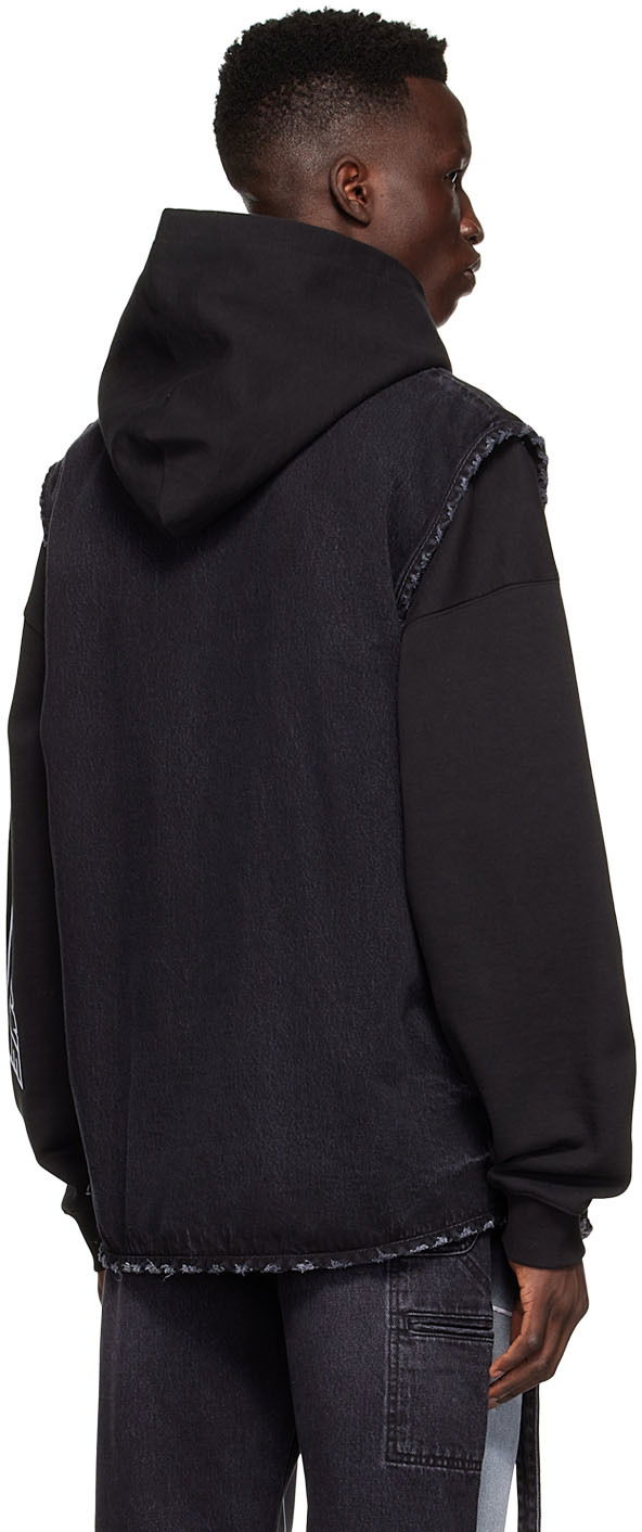 Väst We11done Denim Button-Up Vest Svart | WD-DV1-22-362-M-WB, 1