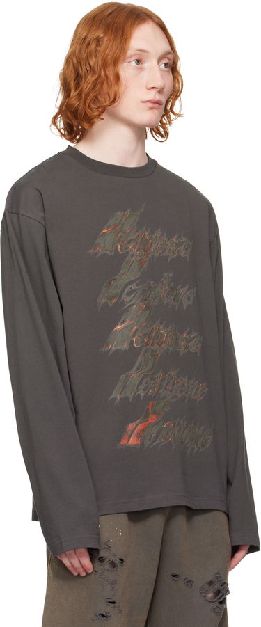 T-shirt We11done We11done Spark Logo Long Sleeve T-Shirt Grå | WD-TT0-25-752-U-CH, 1