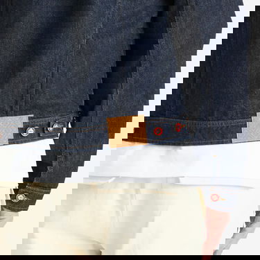 Jacka Casablanca Casablanca Embroidered Monogram Denim Jacket, Size Large Blå | MPF25-JK-401-01, 5