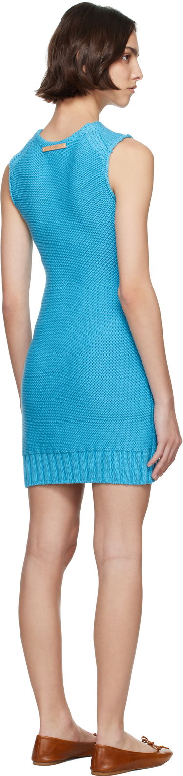 Klä JW Anderson JW Anderson Knitted Shift Minidress Blå | KW1378-YN0436, 2
