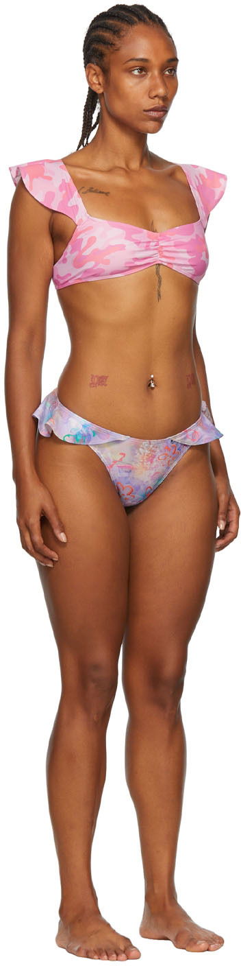 Badkläder Collina Strada Collina Strada Recycled Nylon Bikini Rosa | XX2124, 1
