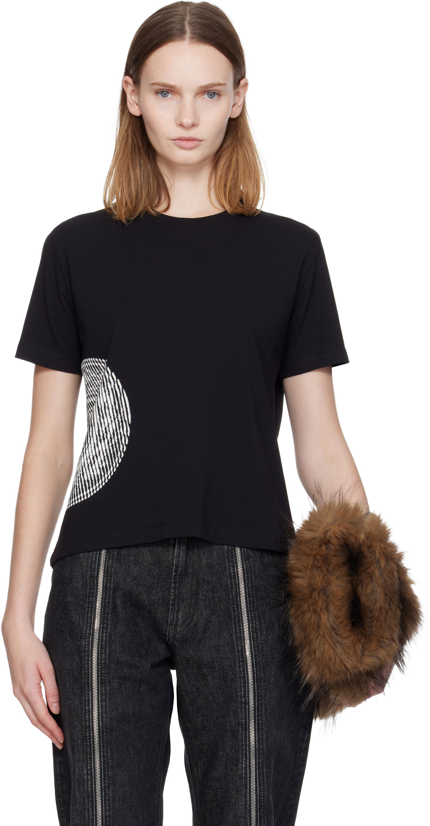 T-shirt Jean Paul Gaultier 'The Laurel Stamped' Baby T-shirt Svart | 25/04-W-TO376-J002-0001, 0