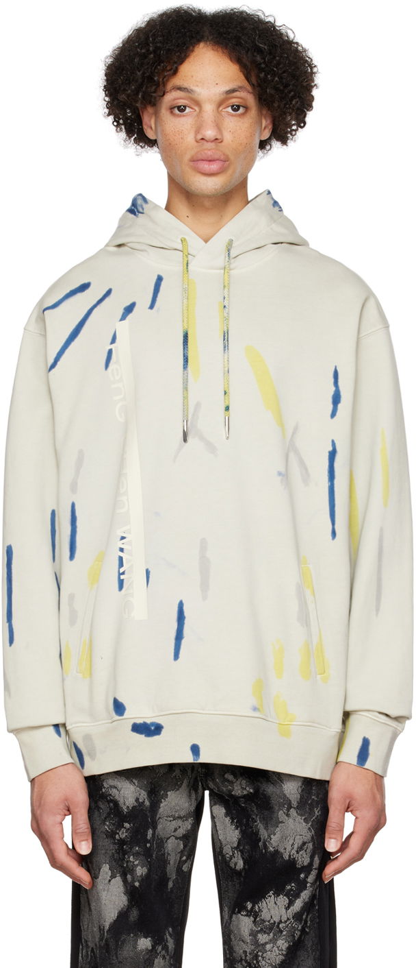 Sweatshirt Feng Chen Wang Feng Chen Wang Tie-Dye Hoodie Vit | FMF14HD06W