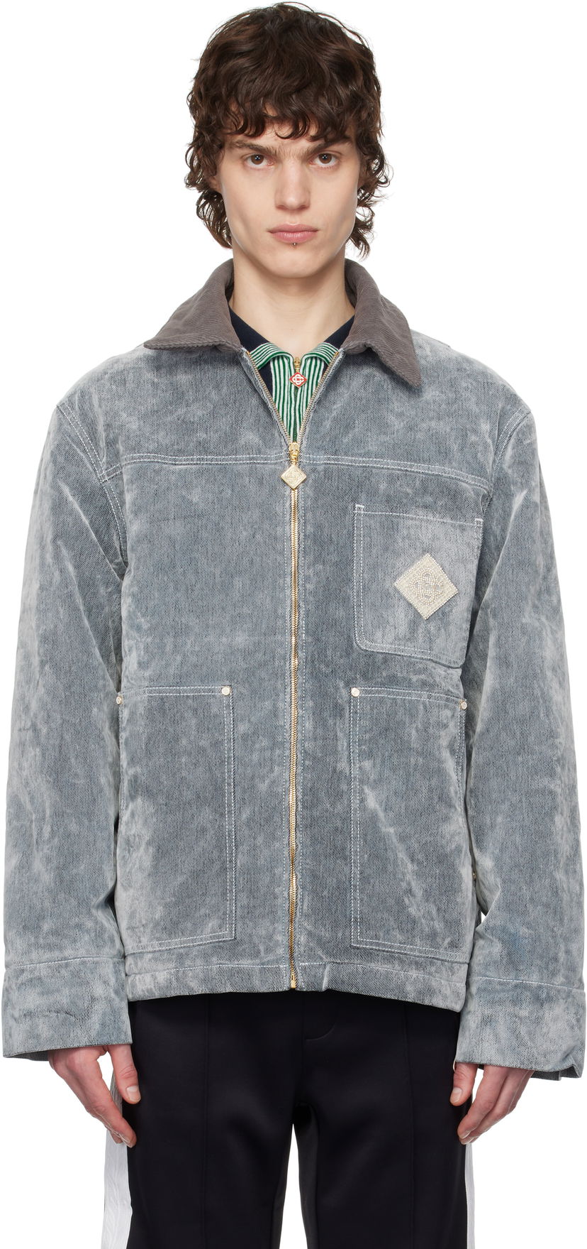 Jacka Casablanca Casablanca Peach Texture Jacket Grå | MPS25-JK-335-01