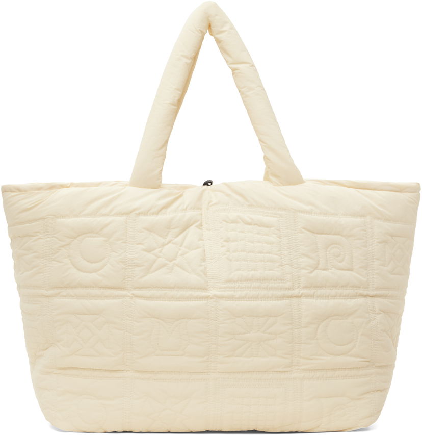 Tygpåse Nanushka Nanushka Symbol Quilted Tote Beige | NU24FWBT12611