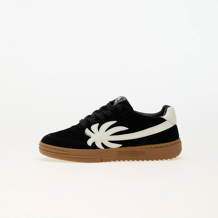 Sneakers och skor Palm Angels Palm Beach University Leather Black White Svart | PBIA015F24LEA0011001