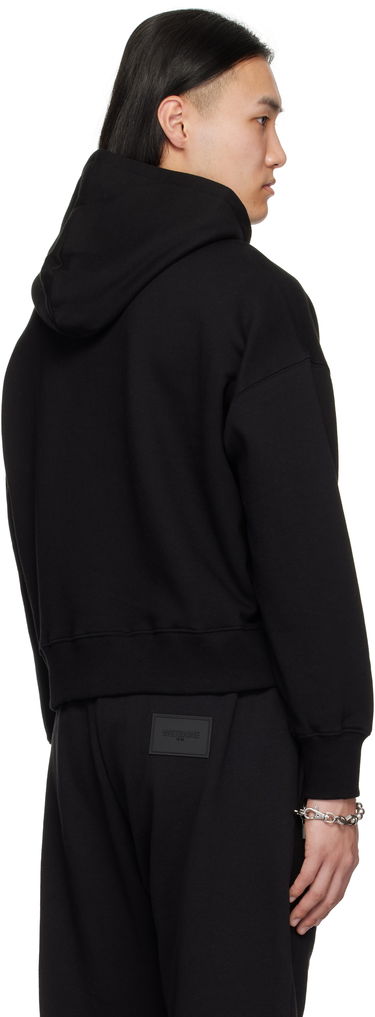 Sweatshirt We11done We11done Logo Zip-Up Hoodie Svart | WD-TJ0-25-815-U-BK, 2